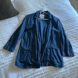 Linen Anthropologie Blazer